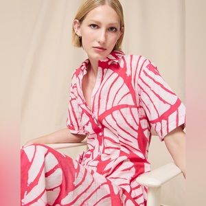 NWT Studio 189© X J.Crew shirtdress in batik palm print